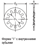 Шайба DIN 6797 (зубчатая)